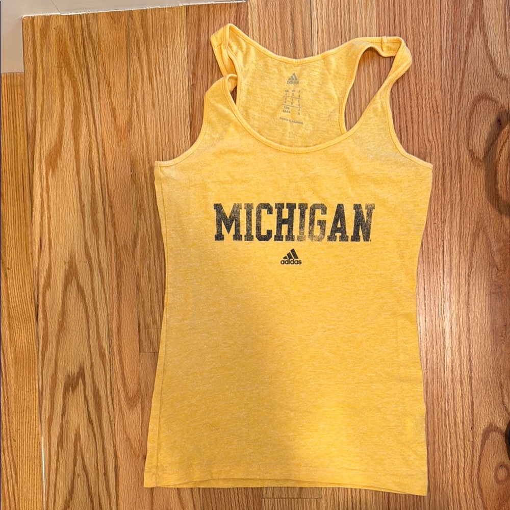 Adidas Michigan Women's Yellow Tank Top
